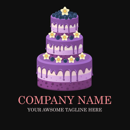 Cake Bakery Logo design vector template.sweet shop Logotype concept icon.のイラスト素材