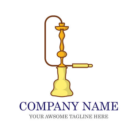 Hukka Hookah Sheesha Nargile logo design.
