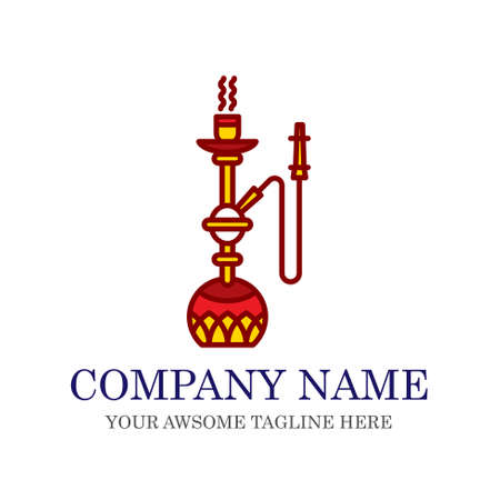 Hukka Hookah Sheesha Nargile logo design.