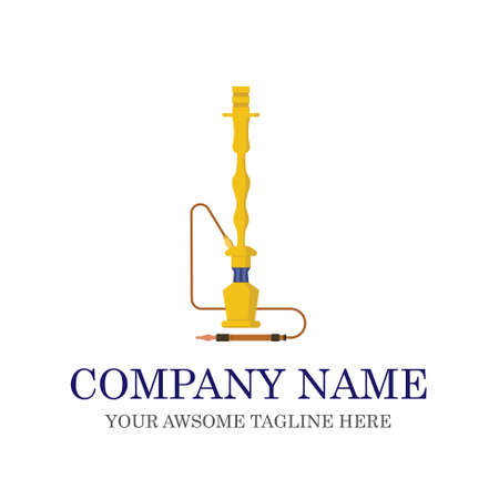 Hukka Hookah Sheesha Nargile logo design.