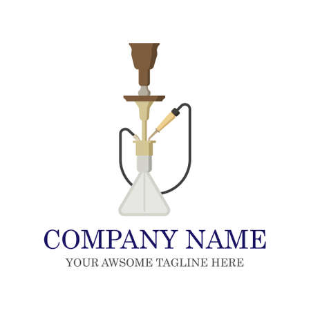 Hukka Hookah Sheesha Nargile logo design.