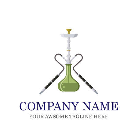 Hukka Hookah Sheesha Nargile logo design.
