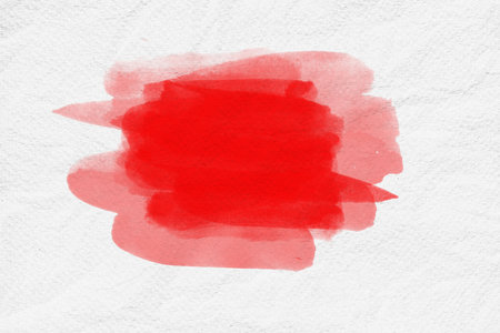 Abstract red watercolor on a white background. Hand-painted background.の写真素材