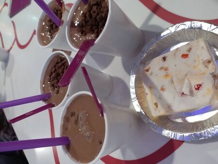 Clousup For Mnay thick shake And Ice Dish.の写真素材