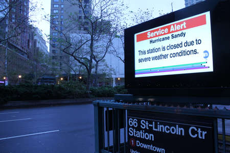 Subways shut down during Hurricane Sandy