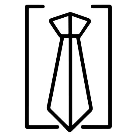 Tie icon. Outline tie icon for web design isolated on white backgroundのイラスト素材