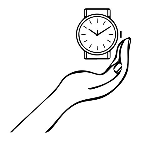 Wristwatch icon. Outline illustration of wristwatch icon for webのイラスト素材