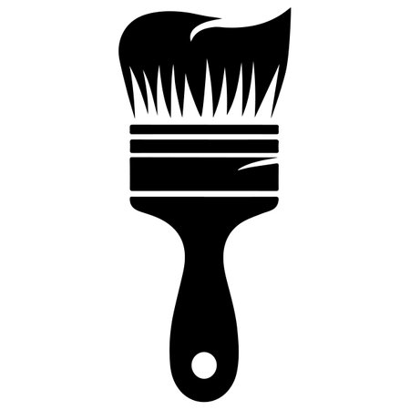Paint brush icon. Simple illustration of paint brush vector icon for webのイラスト素材