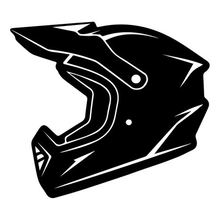 Motorcycle helmet icon. Simple illustration of motorcycle helmet vector icon for webのイラスト素材