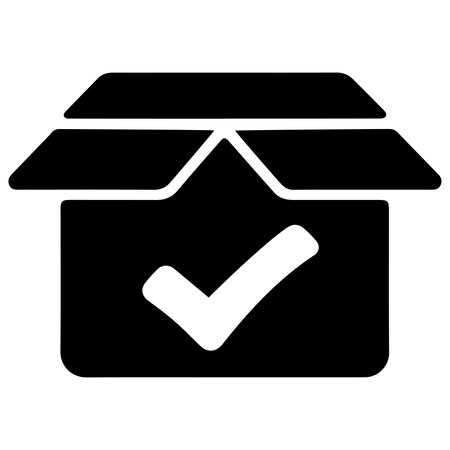Open Box vector icon. Flat black symbol. Pictogram is isolated on a white background. Designed for web and software interfaces.のイラスト素材