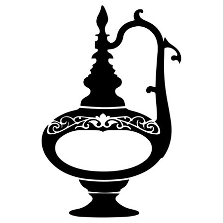 Antique candlestick on a white background. Vector illustration.のイラスト素材