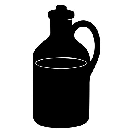 Olive oil bottle icon. Simple illustration of olive oil bottle vector icon for webのイラスト素材