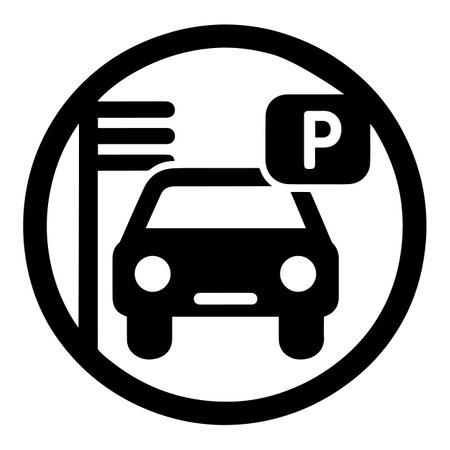 Parking icon. Simple illustration of parking vector icon for web design isolated on white backgroundのイラスト素材