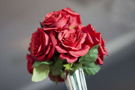 Red Rose Bouquet for a wedding ceremonyの写真素材