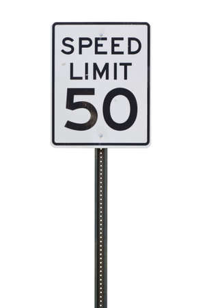 50 mph speed limit sign cut outの写真素材