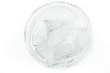A glass of ice waterの写真素材