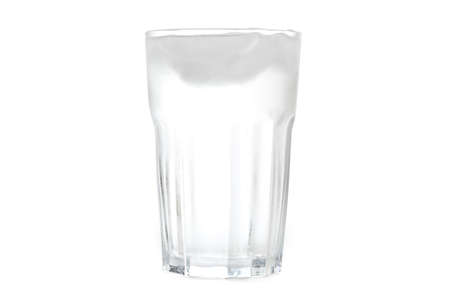 A glass of ice waterの写真素材