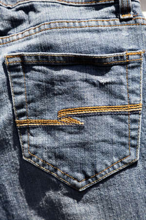 A pair of denim jeansの写真素材