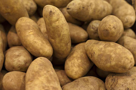 Multiple Brown Potatoesの写真素材