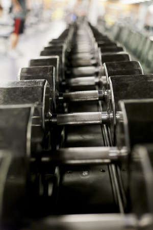 Weights in a gymの写真素材