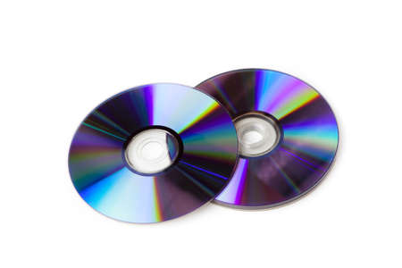 A colorful CD against a white background