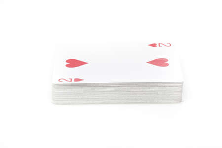 A set of playing cards against a white background