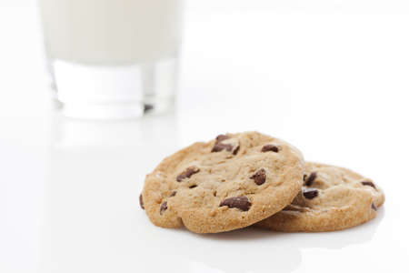 Delicious Fresh Chocolate Chip Cookies with milk