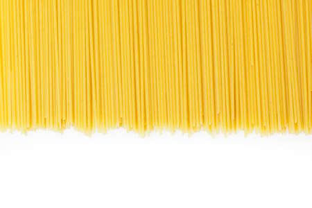A Bundle of dry spaghetti ready to cookの写真素材