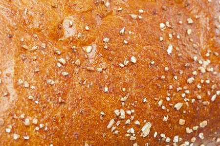 Fresh Organic Whole Wheat Bread on a backgroundの写真素材