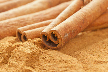 Fresh Ogranic Cinnamon against a back ground