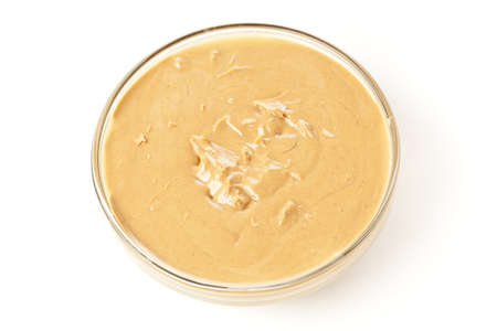 Creamy Brown Peanut Butter on a background