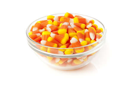 Halloween Striped Candy Corn against a background