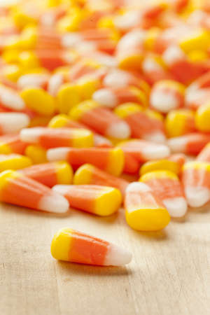 Halloween Striped Candy Corn against a background