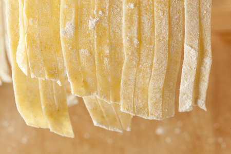 Fresh Homemade Pasta against a backgroundの写真素材