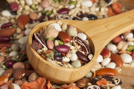 Group of Assorted Dry Beans and Vegetables