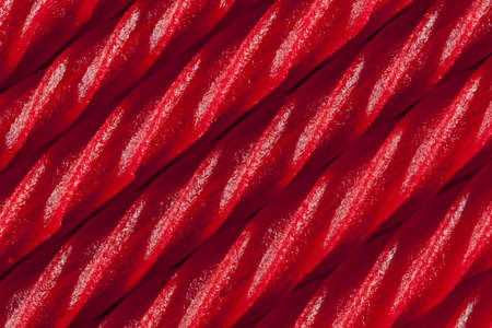 Bright Red Licorice Candy shaped like a twisted rope