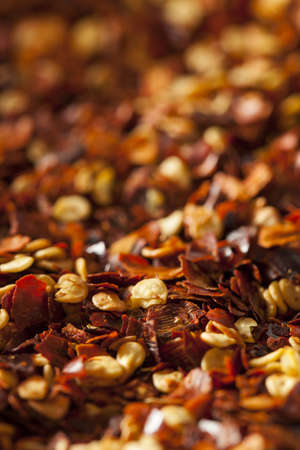 Organic Spicy Red Pepper Flakes used for cookingの写真素材