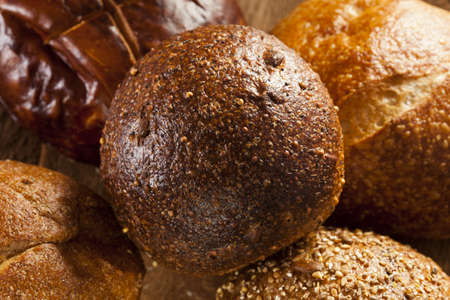 Homemade Whole Grain Dinner Rolls for dinnerの写真素材