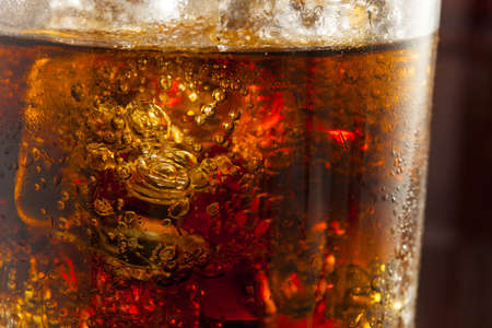 Refreshing Ice Cold Soda Pop in a Glass