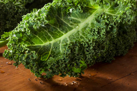 Bunch of Healthy Raw Green Kale Leafy Vegetablesの写真素材