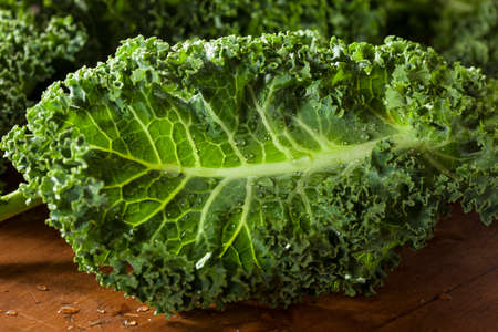 Bunch of Healthy Raw Green Kale Leafy Vegetables