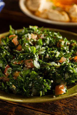 Healthy Organic Tabbouleh Salad with Tomatos and Parsleyの写真素材