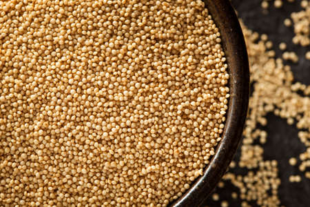 Raw Organic Amaranth Grain in a Bowlの写真素材