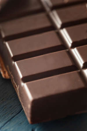 Organic Dark Chocolate Candy Bar in a Wrapperの写真素材