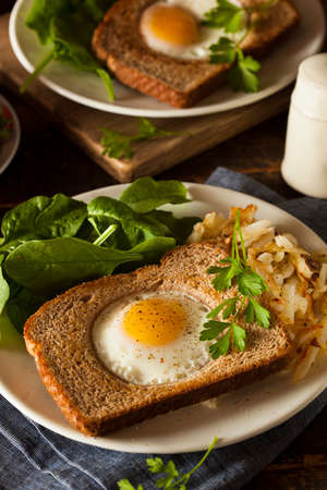 Healthy Egg in a Basket for Breakfast