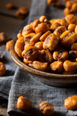 Homemade Salty Corn Nuts in a Bowl