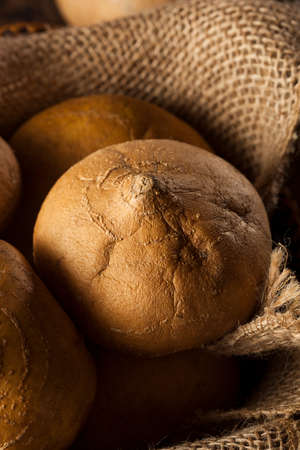 Raw Organic Brown Jicama in a Basketの写真素材