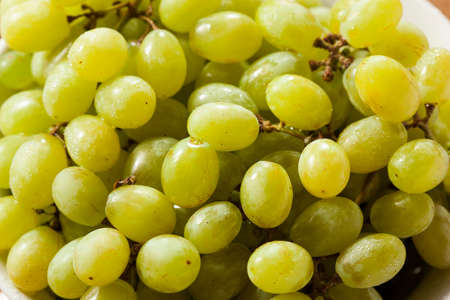 Organic Raw Green Grapes in a Bowl