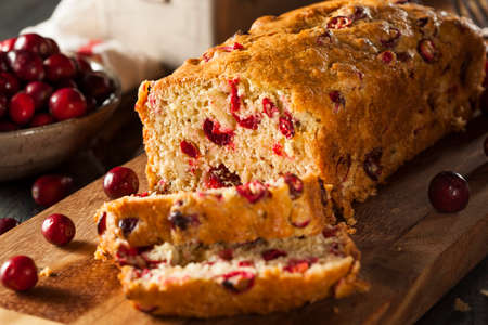 Homemade Festive Cranberry Bread with Fresh Berries