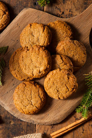Homemade Brown Gingersnap Cookies for the Holidays